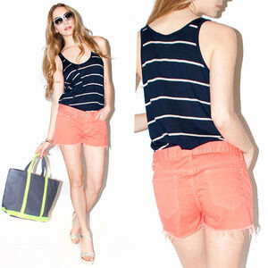 J Brand Cutoff Denim Shorts Coral 25